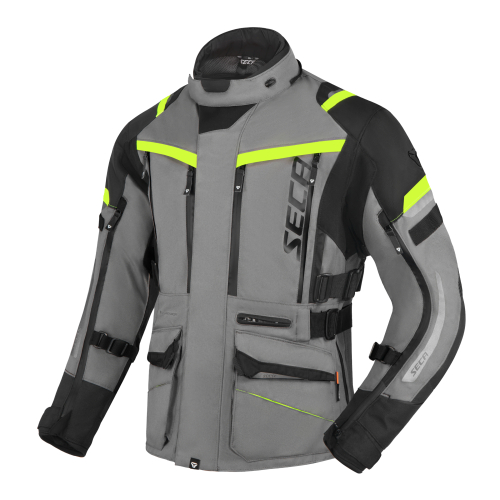 Kurtka motocyklowa SECA ARRAKIS III TITANIUM/FLO YELLOW